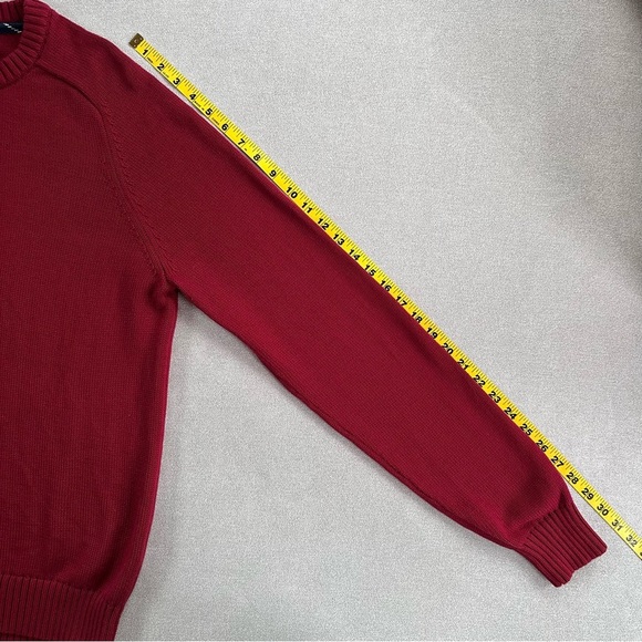 Lands’ End Men’s Cotton Drifter Sweater. Large. Red. - Picture 8 of 8